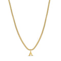 Initial Letter Mesh Necklace Plated in 18K Gold