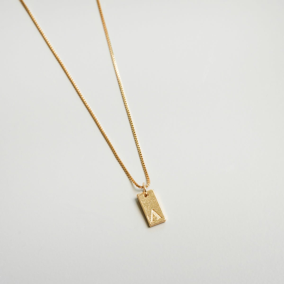 Minimal Initial Letter Necklace Plated in 18K Gold