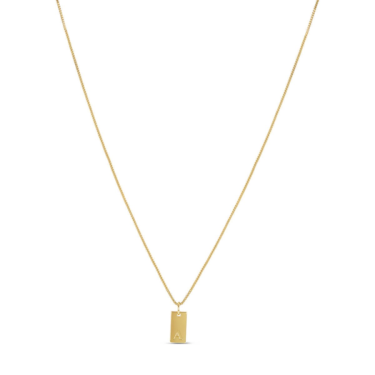 Minimal Initial Letter Necklace Plated in 18K Gold