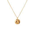 Minimalist Initial Letter Necklace Plated in 18k Gold
