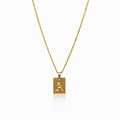 Modern Initial Letter Necklace Plated in 18K Gold