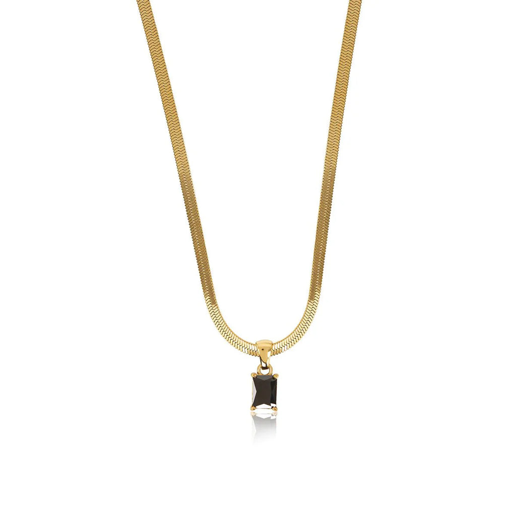 Riviera Pendant Mesh Necklace Plated in 18k Gold