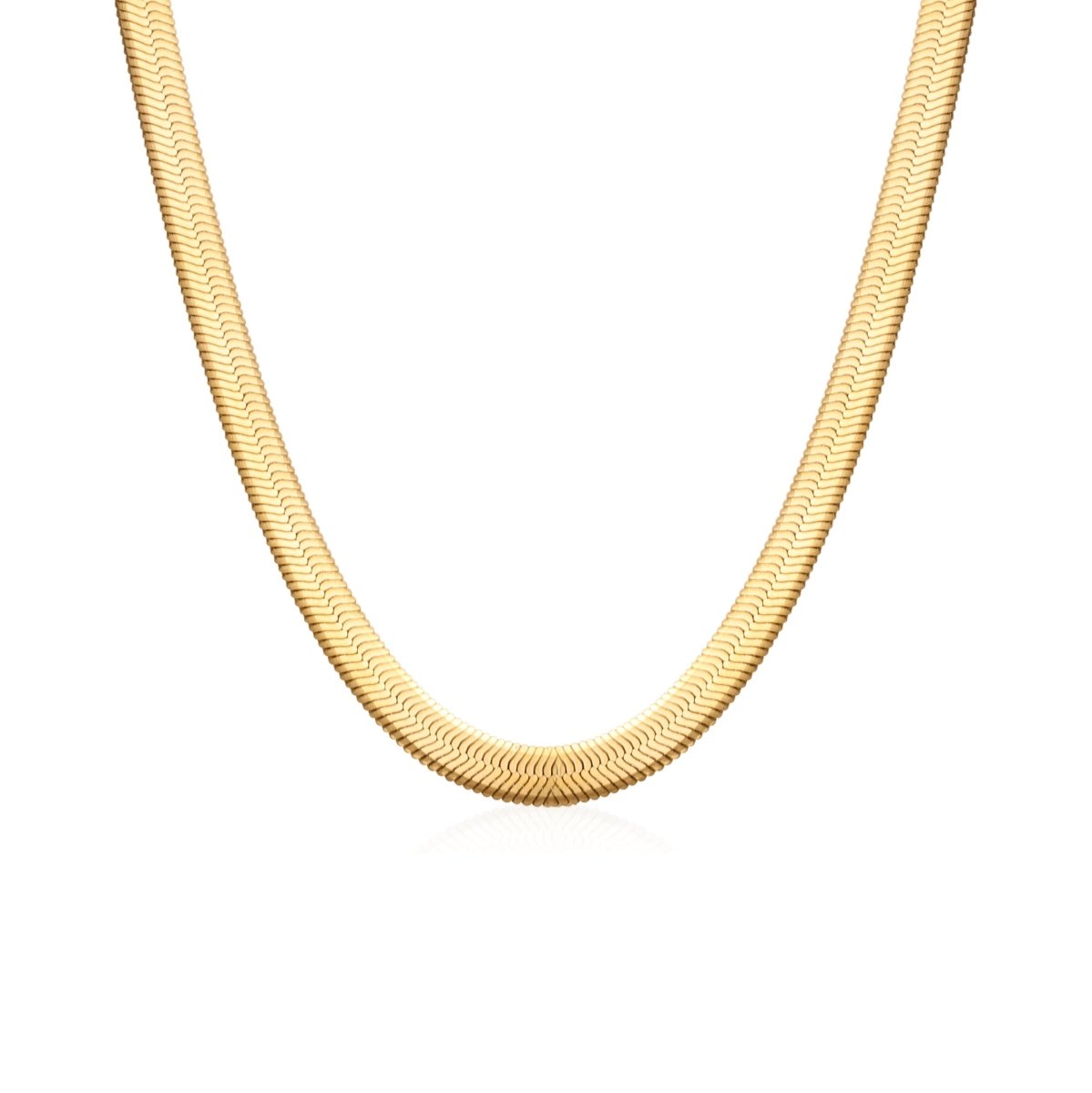 Gold Plated Snake Mesh Necklace in 18K Gold