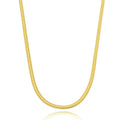 Fine 2mm Snake Chain Necklace Plated in 18k Gold