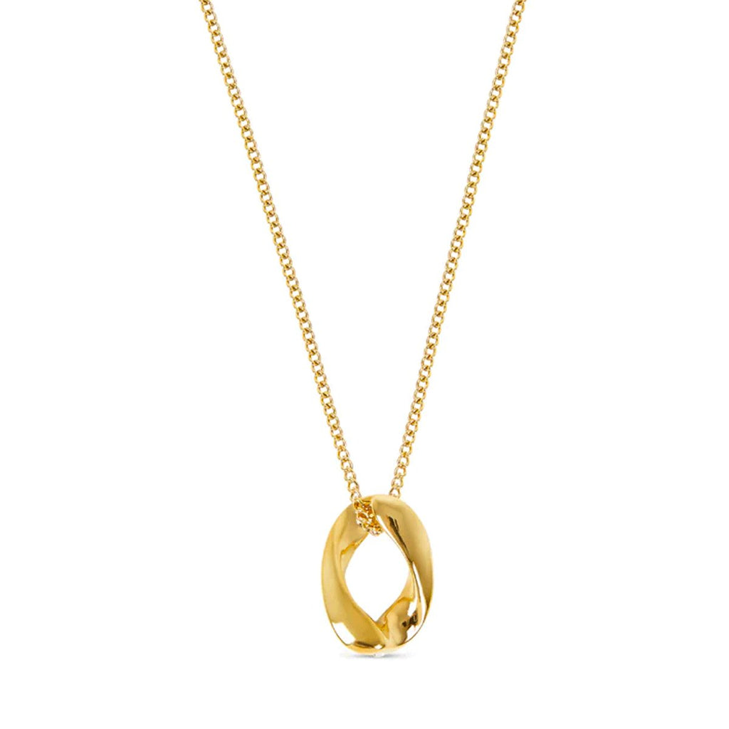 Gold-Plated Link Pendant Necklace 18k