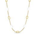 Angellica Oval Pendant Necklace Plated in 18K Gold