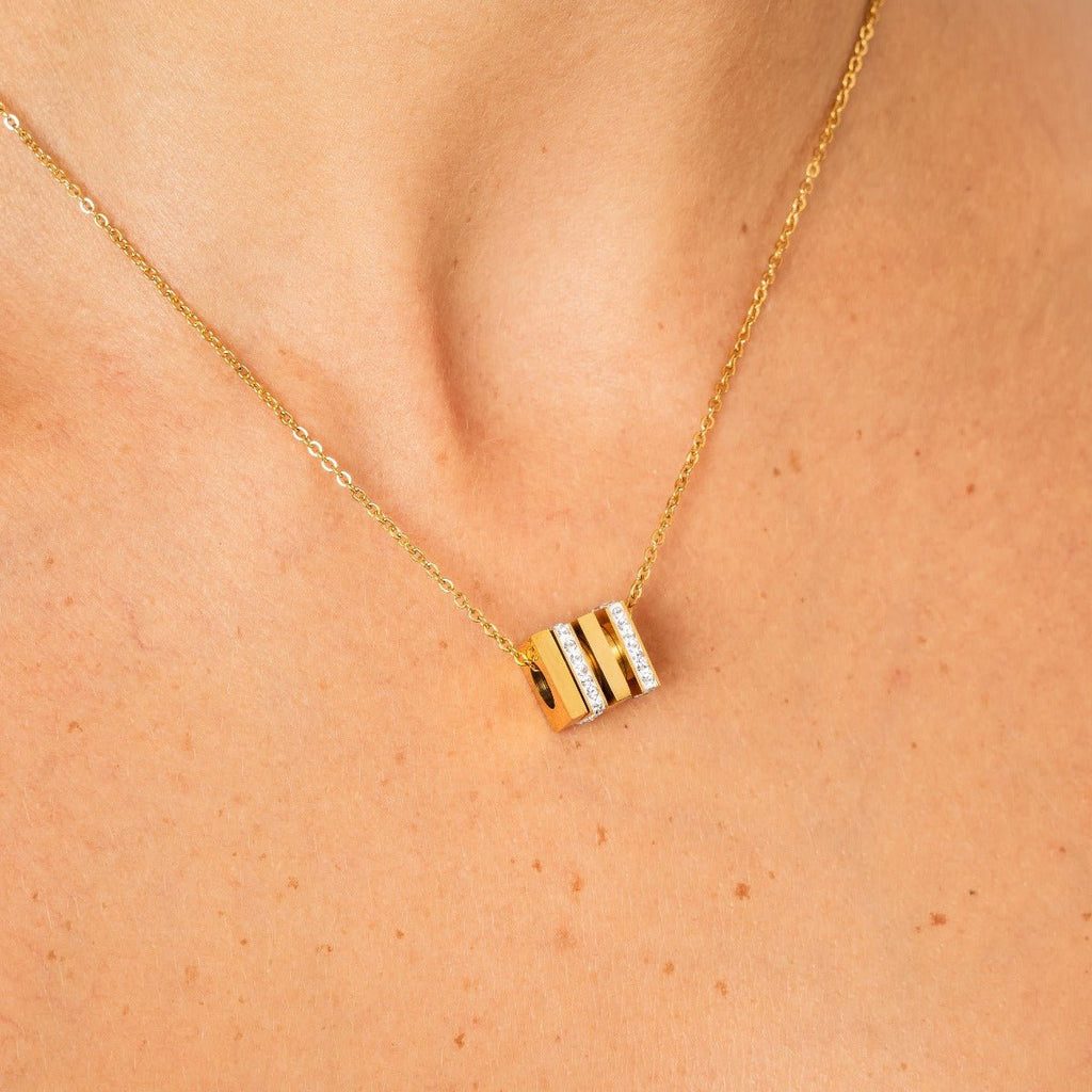 Rubix Necklace Plated in 18k Gold