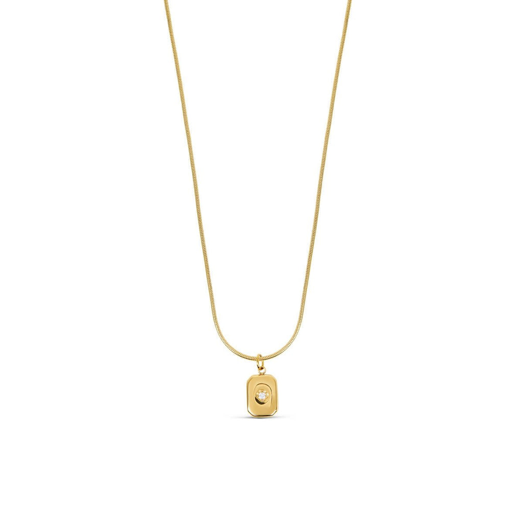 Shine Necklace Pendant Plated in 18k Gold
