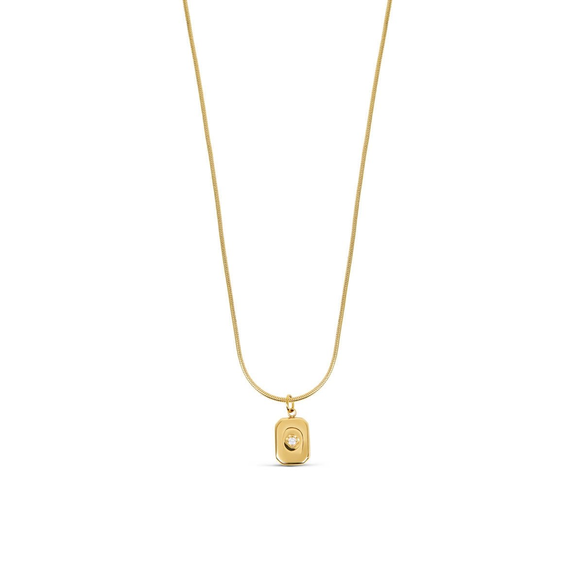 Shine Necklace Pendant Plated in 18k Gold