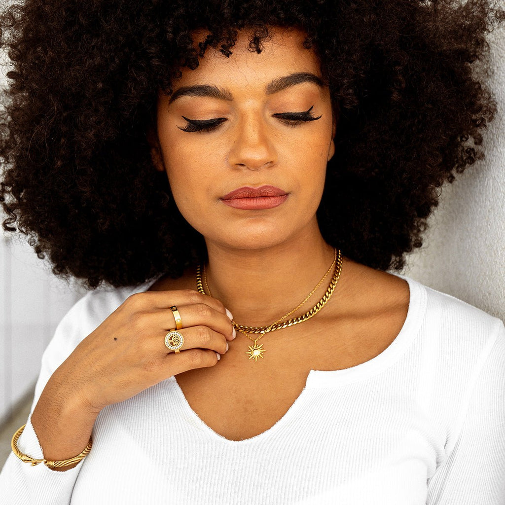 Solstice Necklace with 18K Gold Plated Pendant