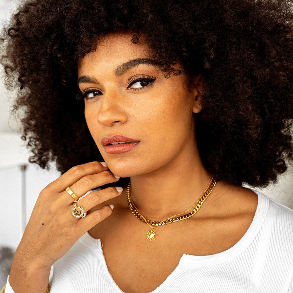 Solstice Necklace with 18K Gold Plated Pendant