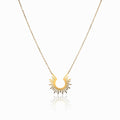 Spike Pendant Necklace Plated in 18K Gold