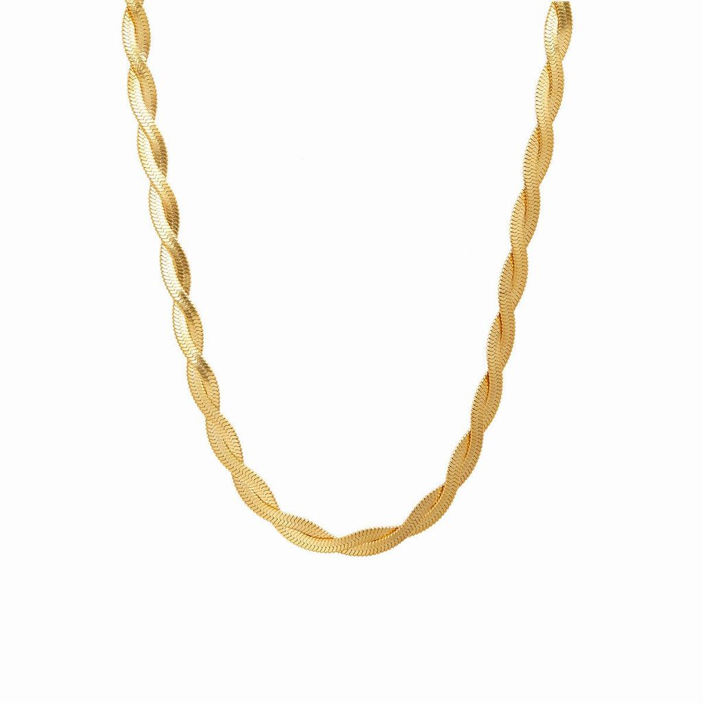 Twist Necklace Plated in 18K Gold