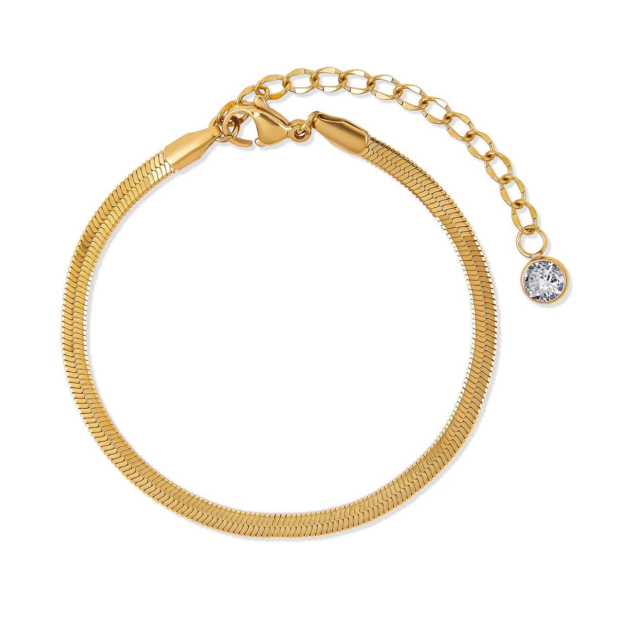 Glamour Bracelet Kit with Zirconias Gold Plated 18K
