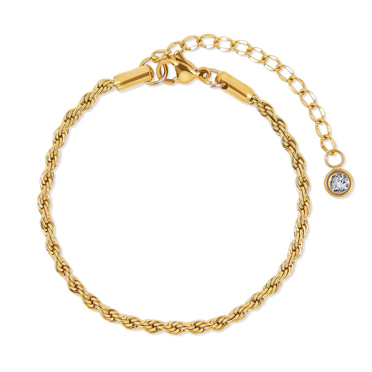 Glamour Bracelet Kit with Zirconias Gold Plated 18K