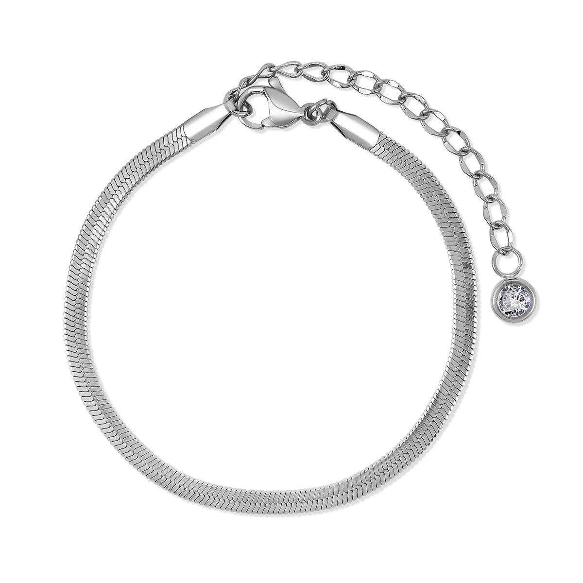 Glamour Zirconia Bracelet Set - Silver