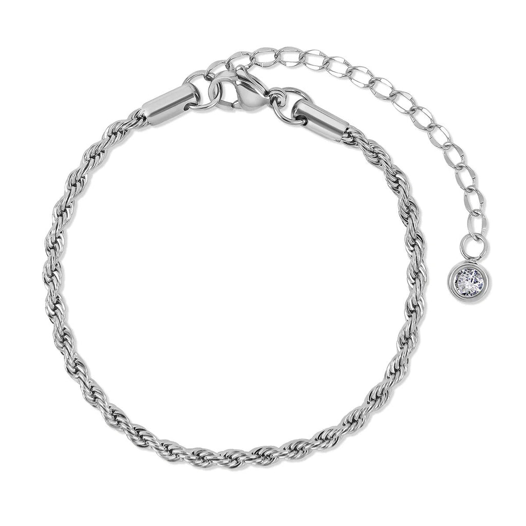 Glamour Zirconia Bracelet Set - Silver