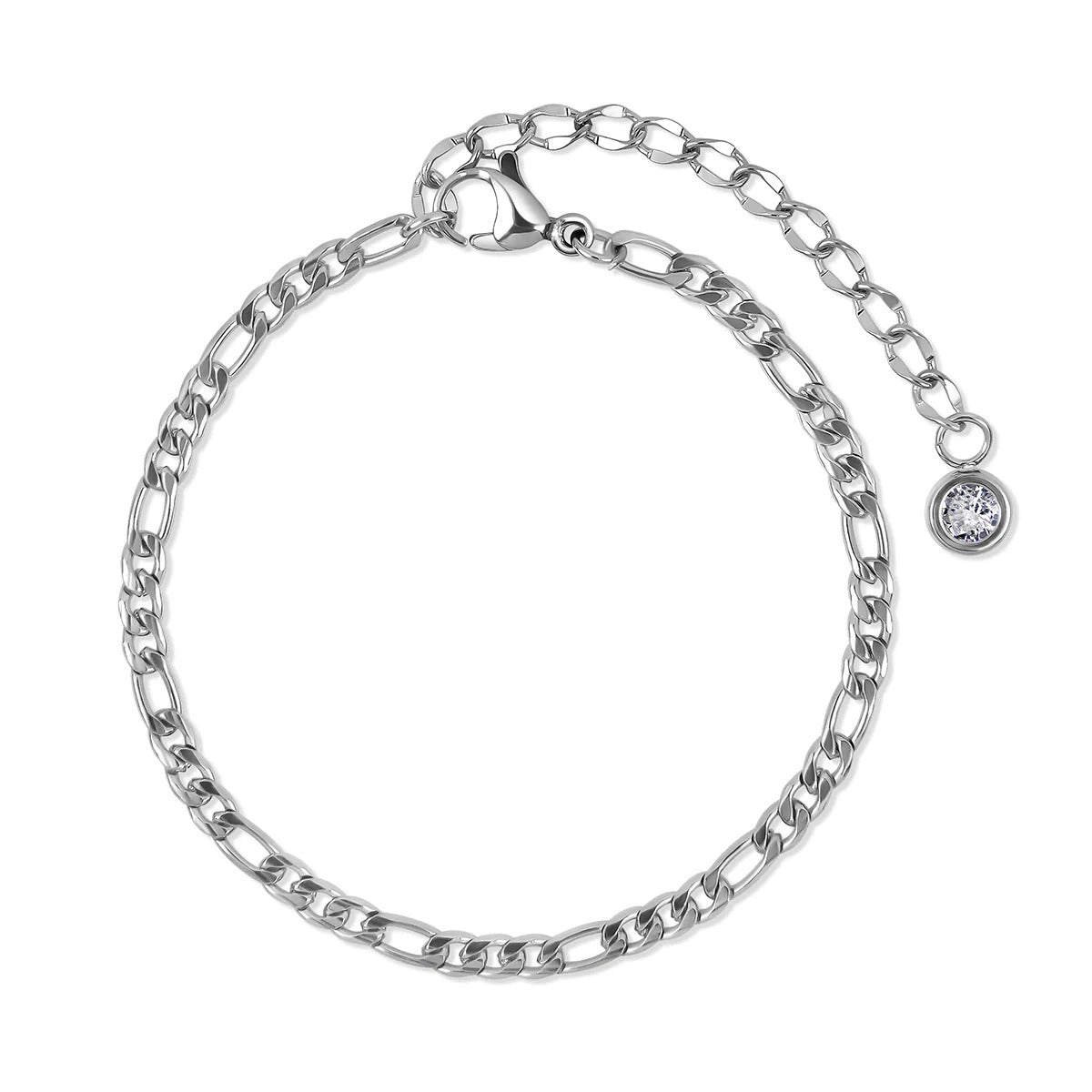 Glamour Zirconia Bracelet Set - Silver