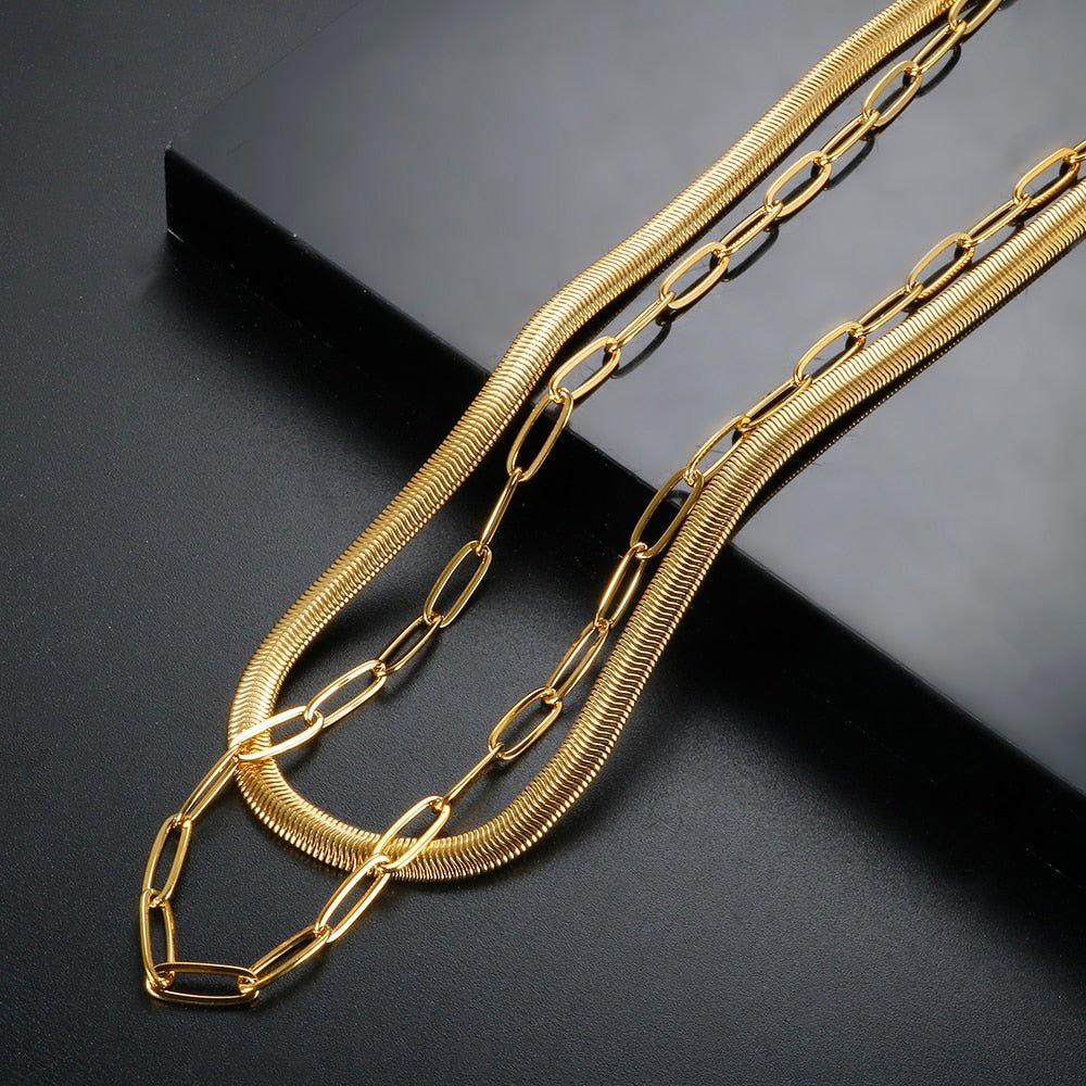 Mix Necklace Antonela Plated in 18k Gold