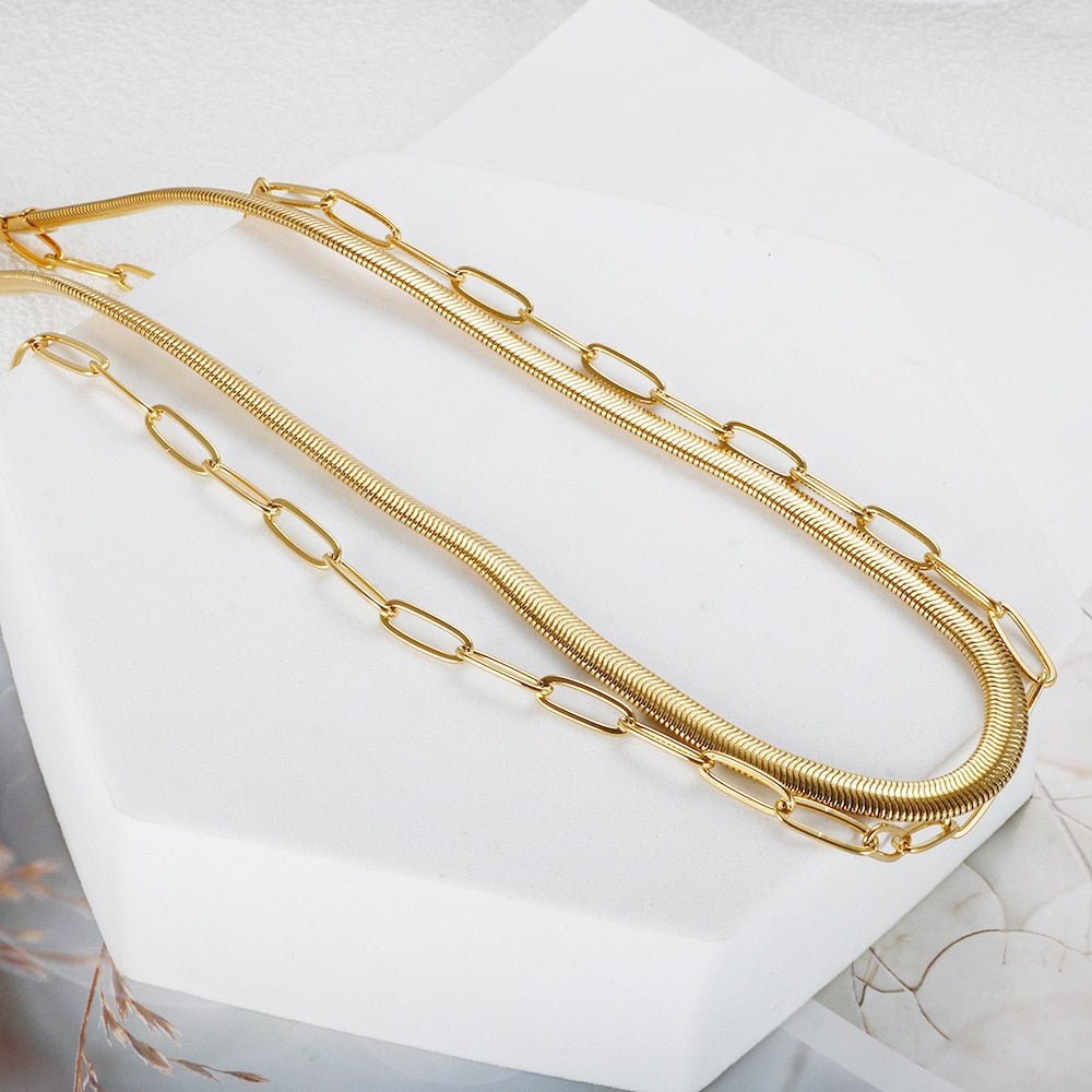 Mix Necklace Antonela Plated in 18k Gold