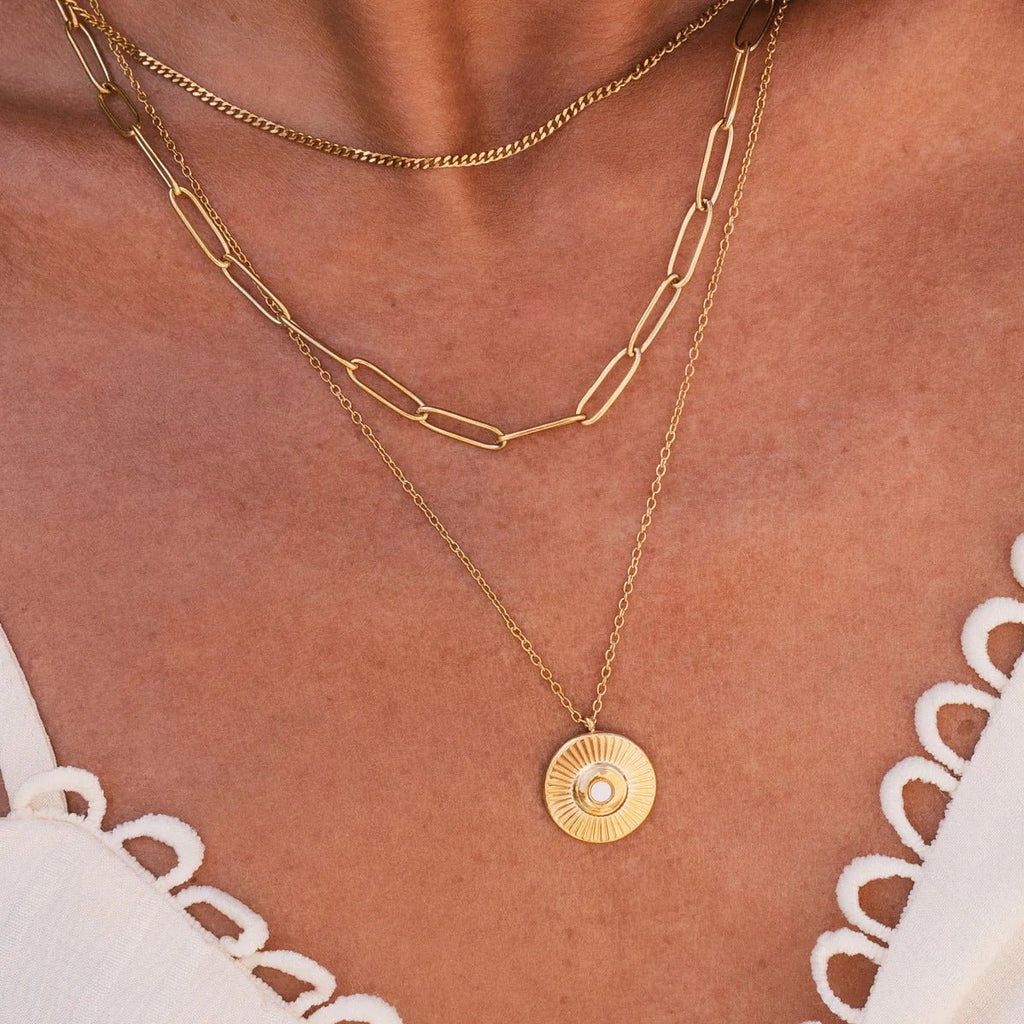 Cleopatra Necklace Mix Plated in 18K Gold