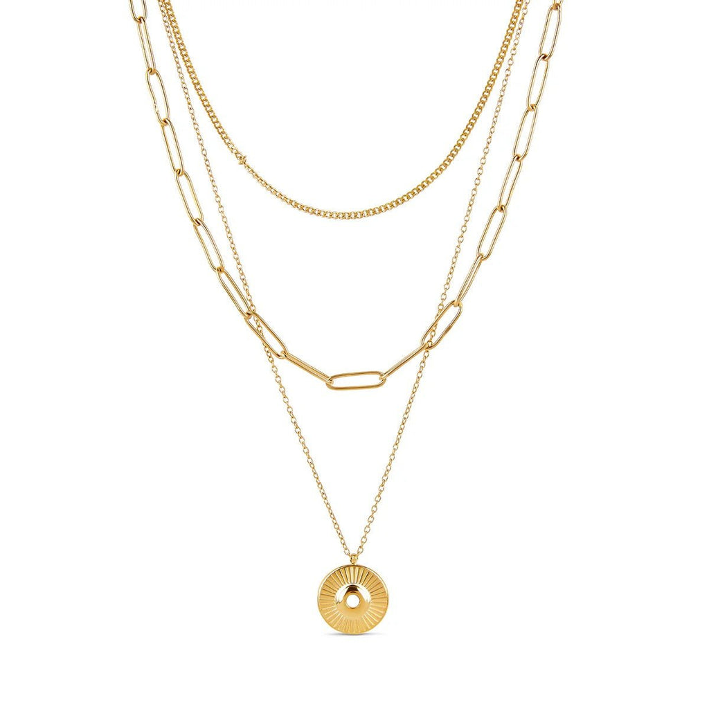 Cleopatra Necklace Mix Plated in 18K Gold