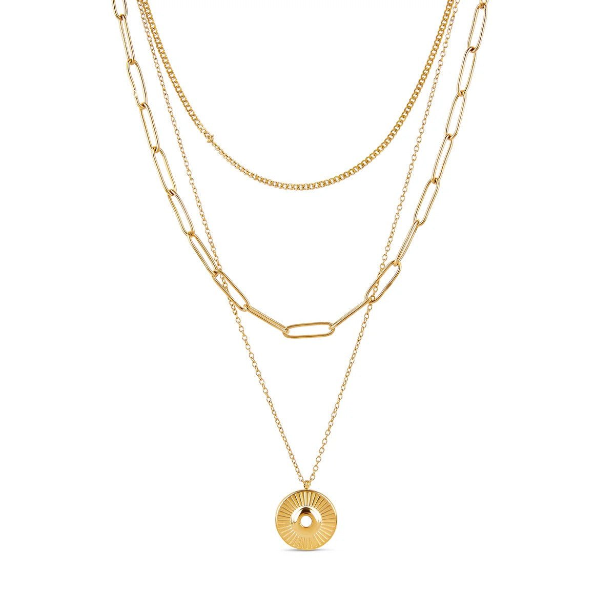 Cleopatra Necklace Mix Plated in 18K Gold