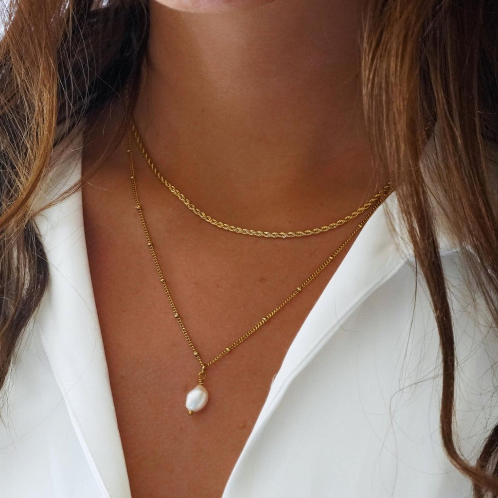 Mix Everyday Double Necklace Plated in 18k Gold
