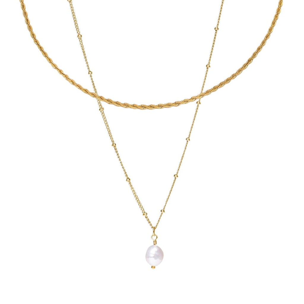 Mix Everyday Double Necklace Plated in 18k Gold
