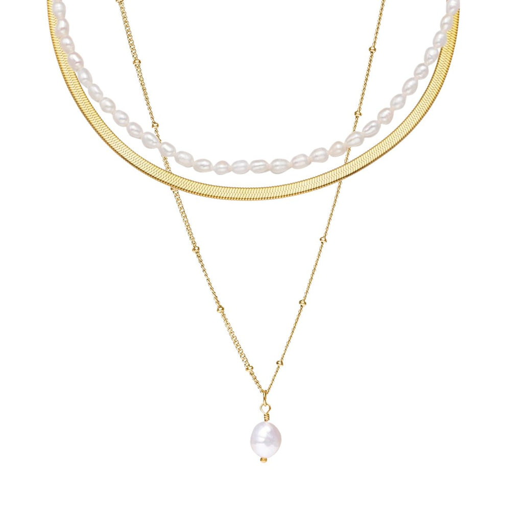 Mix Noronha Triple Necklace Plated in 18k Gold