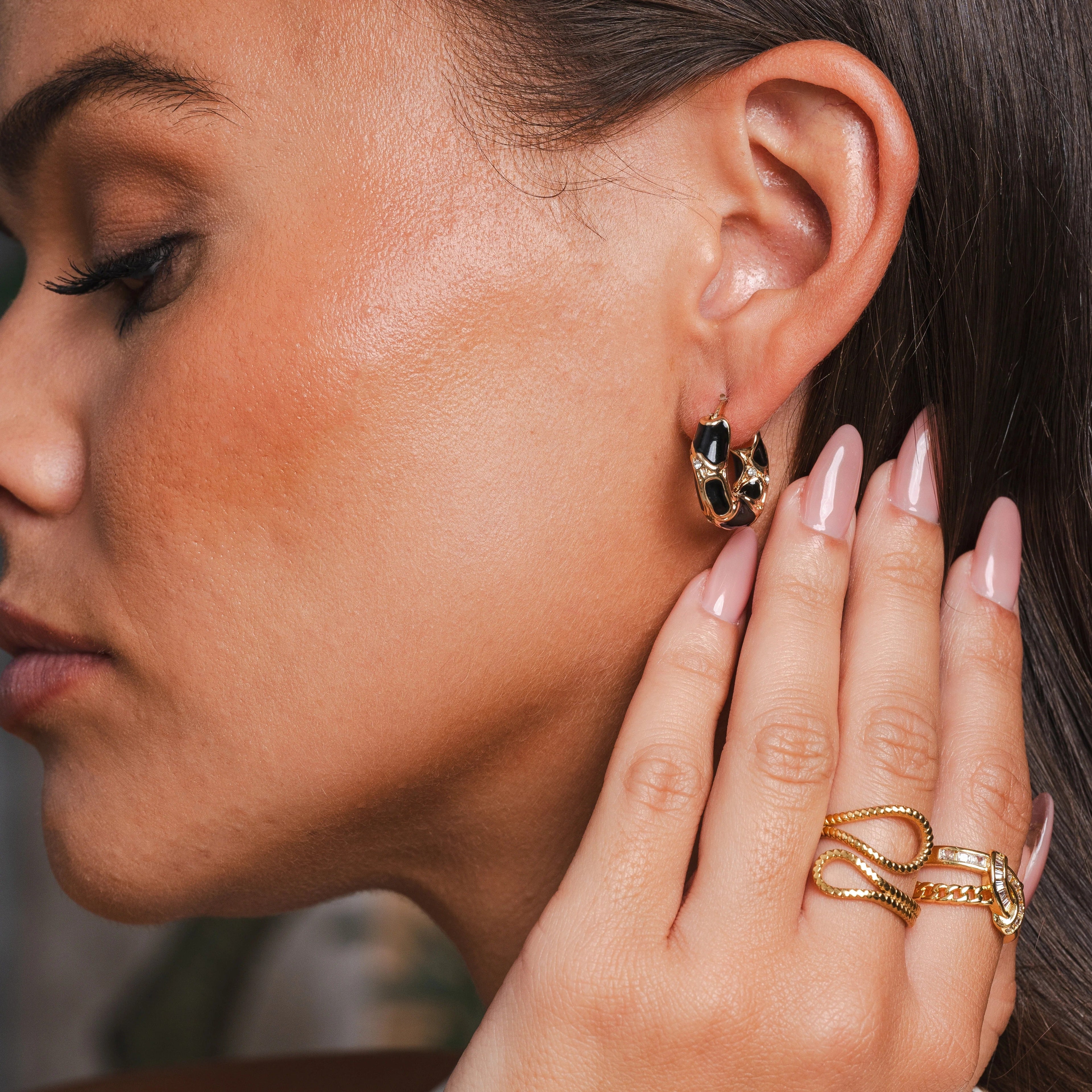 Adjustable Ava Abstract Ring Plated in 18K Gold