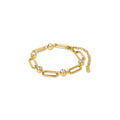 Crystal Link Bracelet Plated in 18k Gold