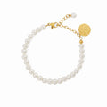 Charm Pearl Bracelet Plated in 18K Gold