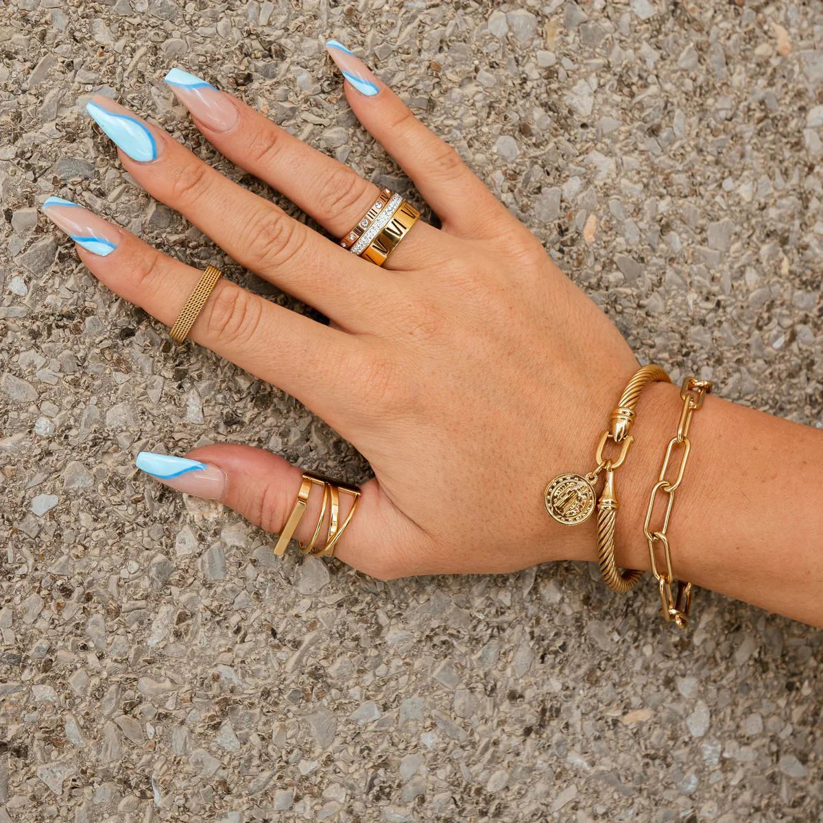 Celina Chain Link Bracelet Plated in 18K Gold