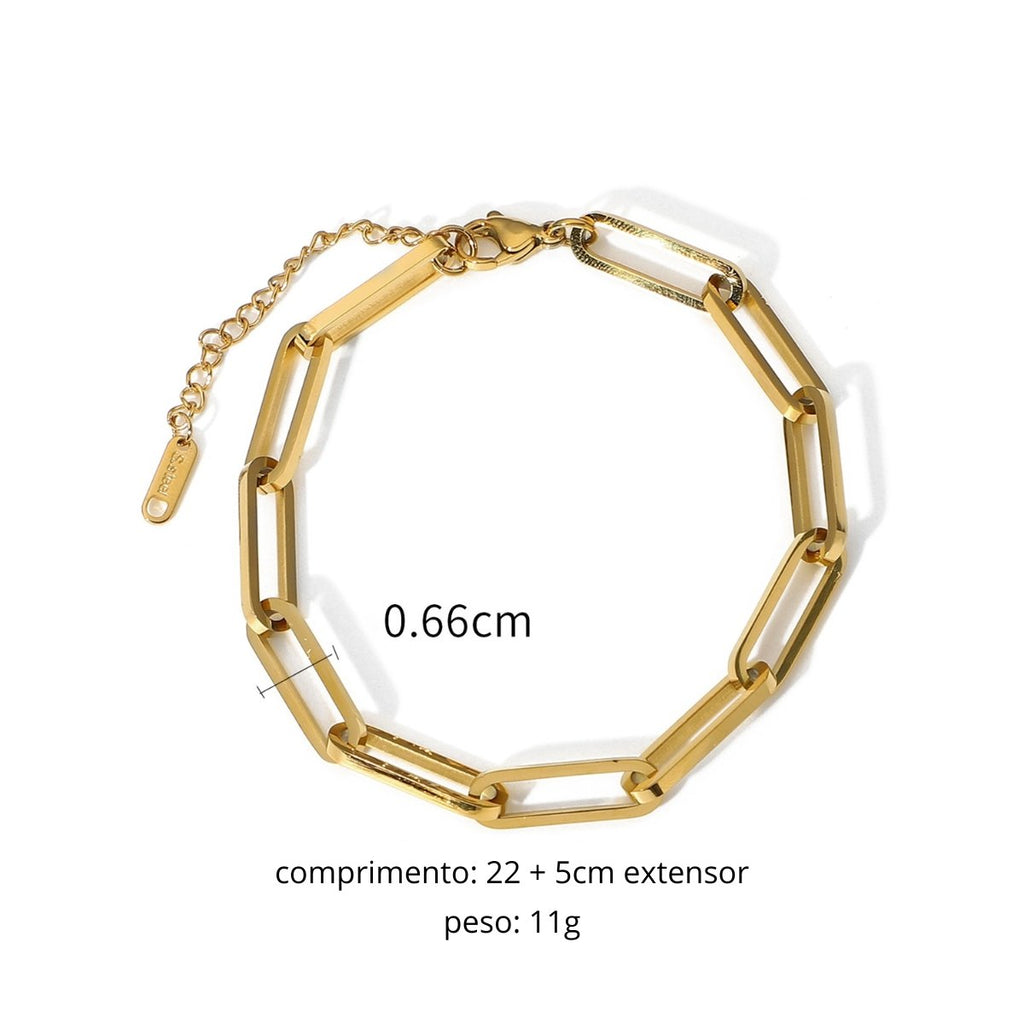 Celina Chain Link Bracelet Plated in 18K Gold