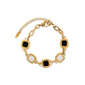 Square Mono Bracelet Plated in 18k Gold