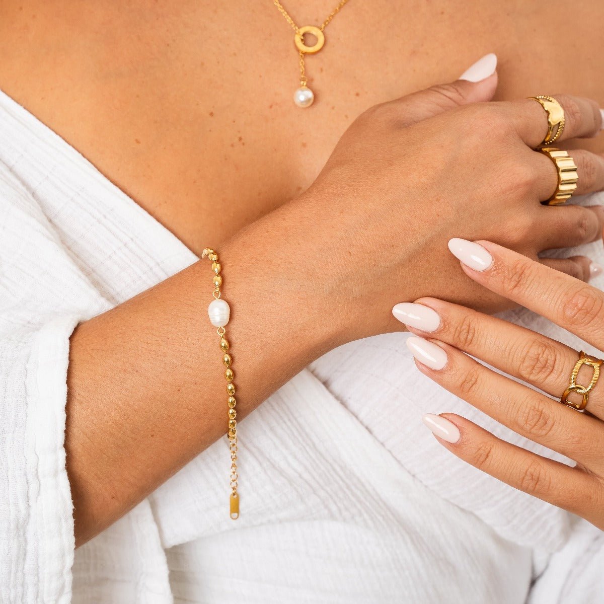 Persia Pearl Bracelet Plated in 18k Gold