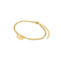 Square Link Pendant Bracelet Plated in 18K Gold
