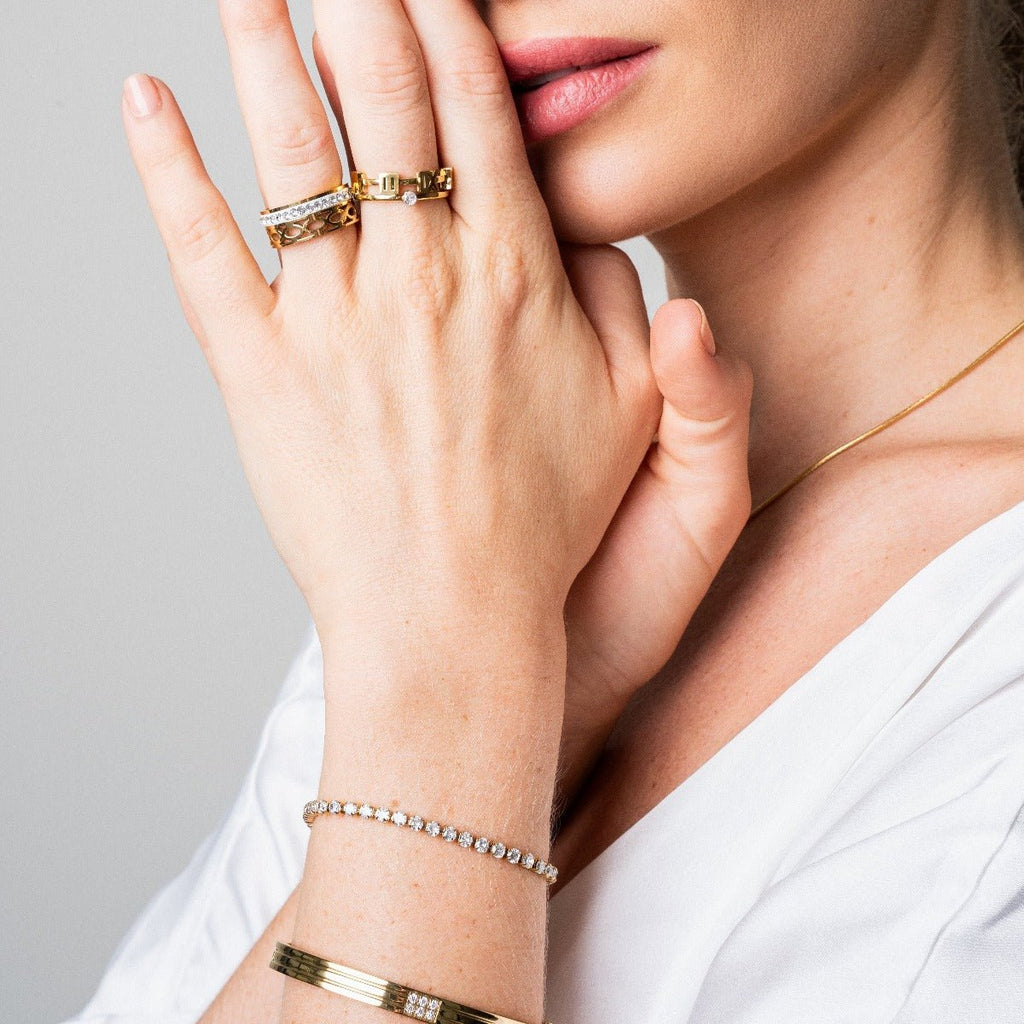 Adjustable Puket Riviera Bracelet Plated in 18k Gold