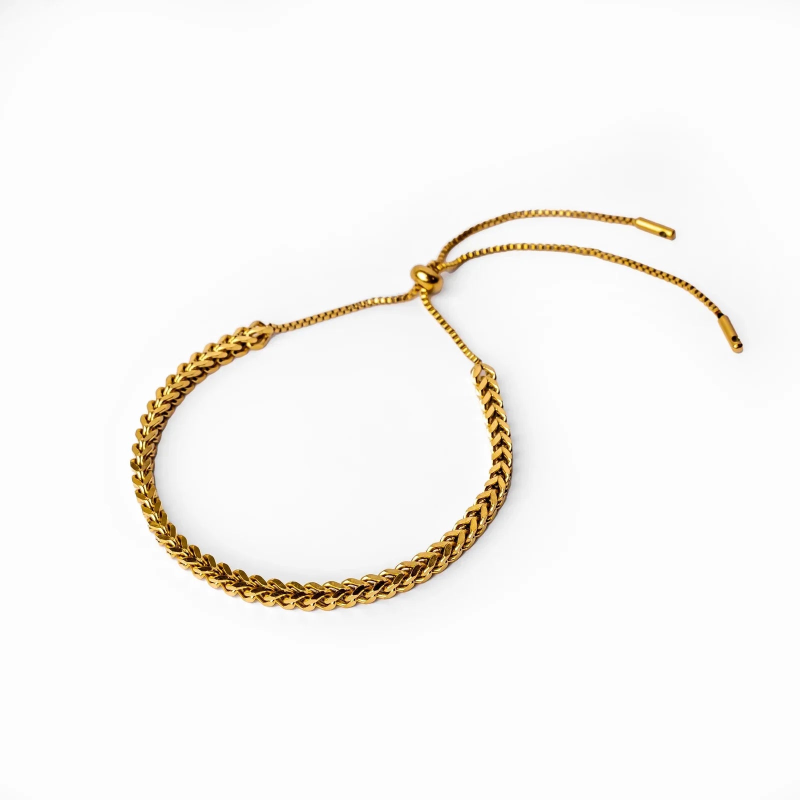 Adjustable Weave Bracelet Plated in 18k Gold