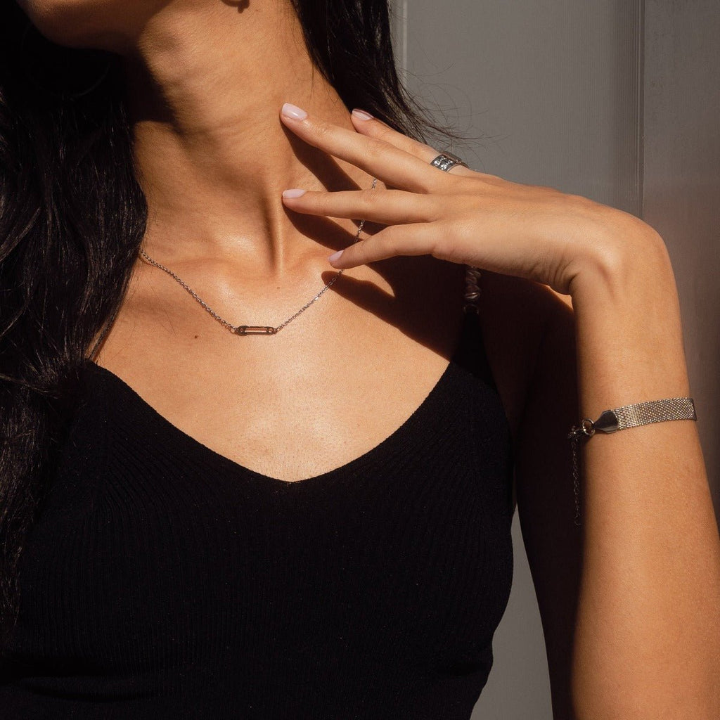 Plain Weave Bracelet - Silver