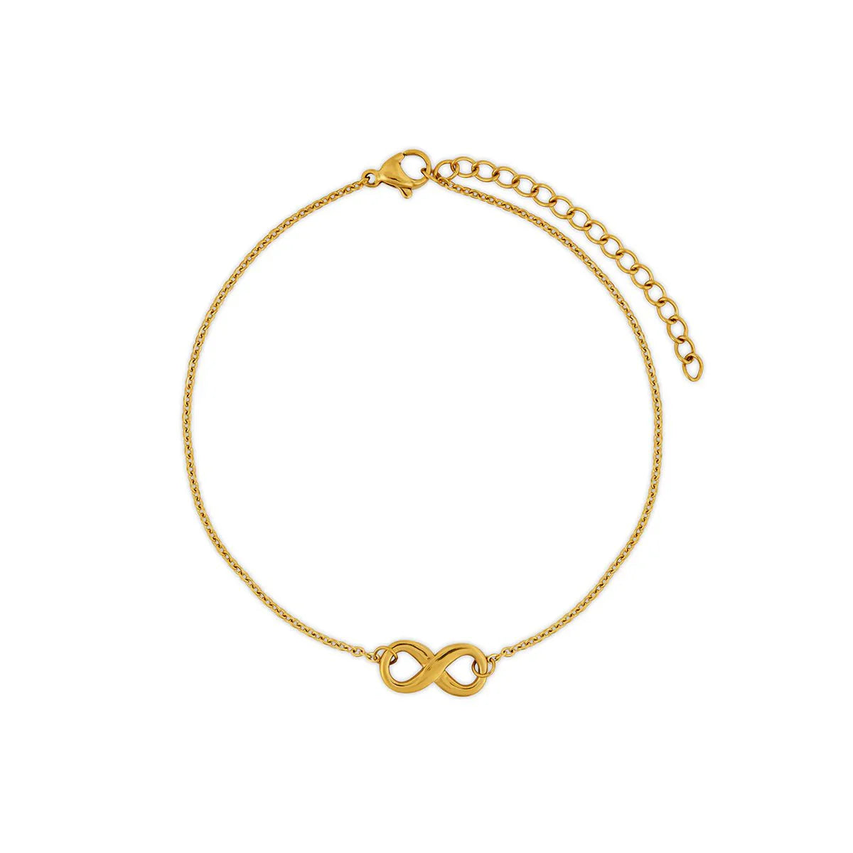 Infinity Ankle Bracelet Plated in 18K Gold